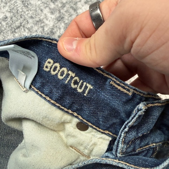 Y2K American Eagle Jeans Mens 28x30 (27x28) Bootcut Faded Denim Western Skater - Picture 7 of 13